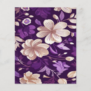 A floral pattern with purple background flyer