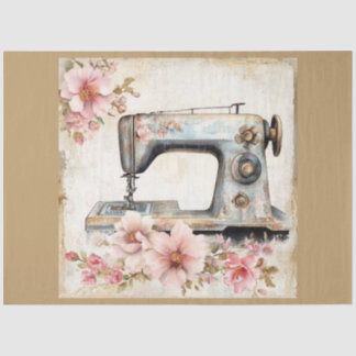 A Floral Sewing Machine  Series Design #20 Tissue Paper