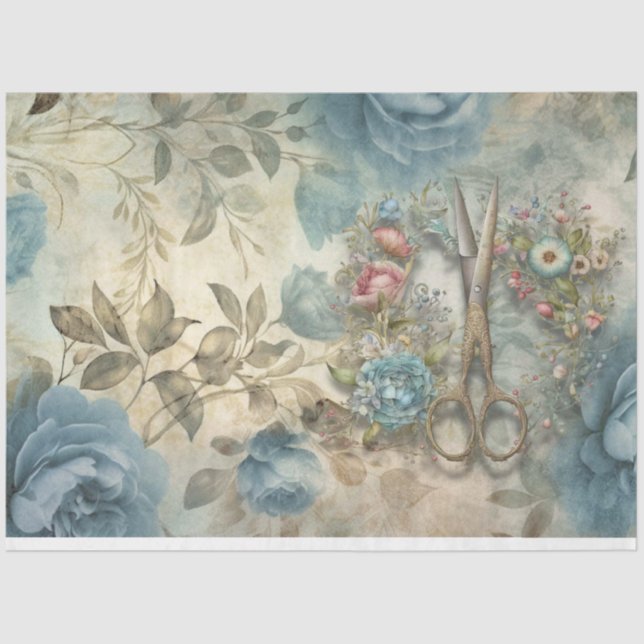 A Floral Sewing Room  Series Design #11 Tissue Paper (Front)