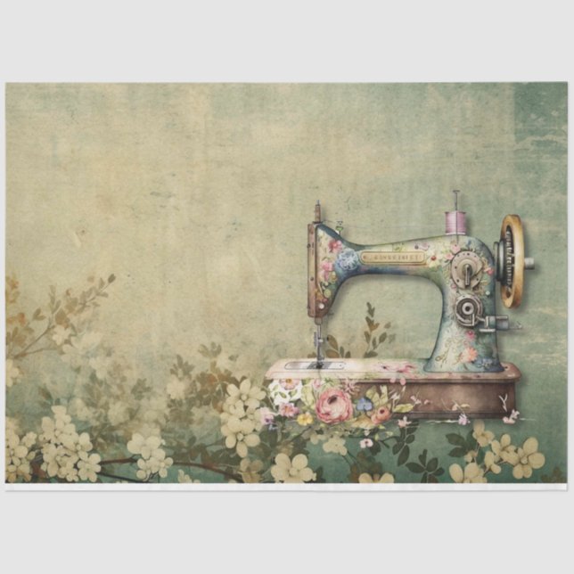 A Floral Sewing Room  Series Design #36 Tissue Paper (Front)