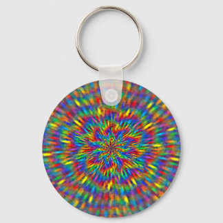 A Floral Tie Dye Keychain
