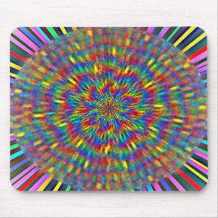 A Floral Tie Dye Mousepad