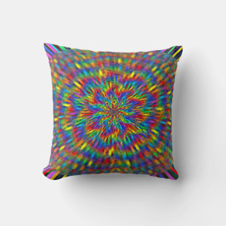 A Floral Tie Dye Pillow