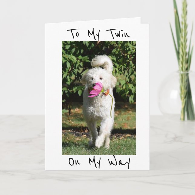 A FLOWER AND BIRTHDAY WISH FOR MY ***TWIN*** CARD (Front)