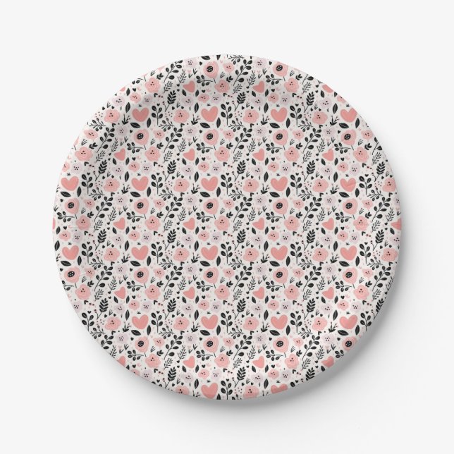 A Flower Blossoms For Its Own Joy Paper Plate (Front)