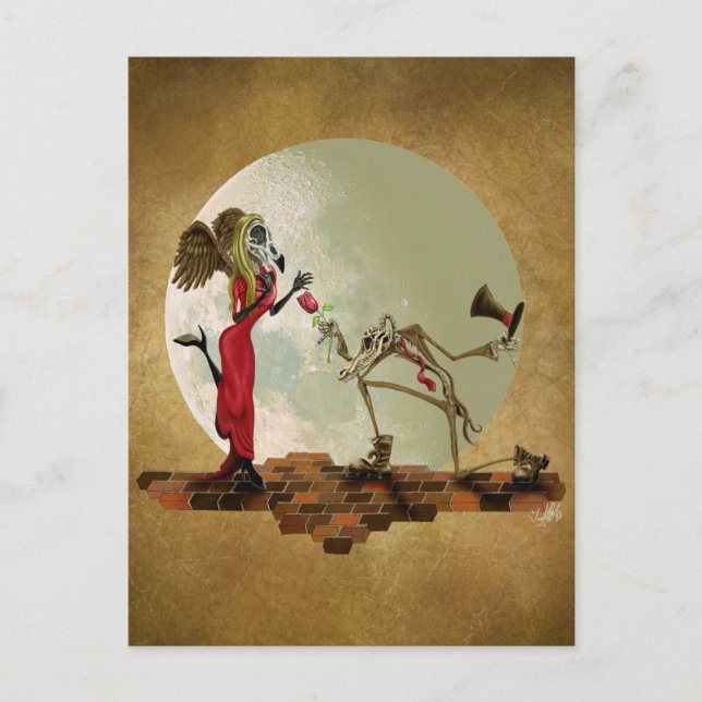 A flower for m'lady postcard (Front)