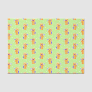 "A Flower For You" Long-haired Kawaii Yorkie Tissue Paper