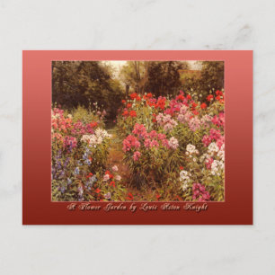 A Flower Garden by Louis Aston Knight Postcard
