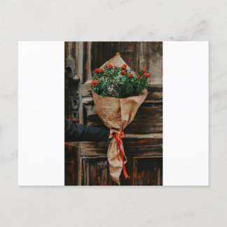 A flower holiday postcard