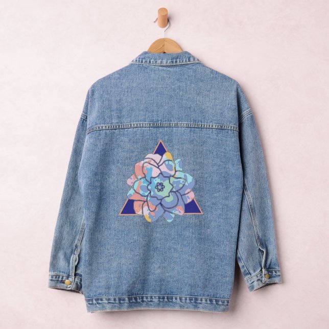 A flower made of paint stains denim jacket (Hangar)