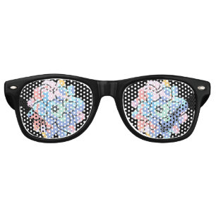 A flower made of paint stains retro sunglasses
