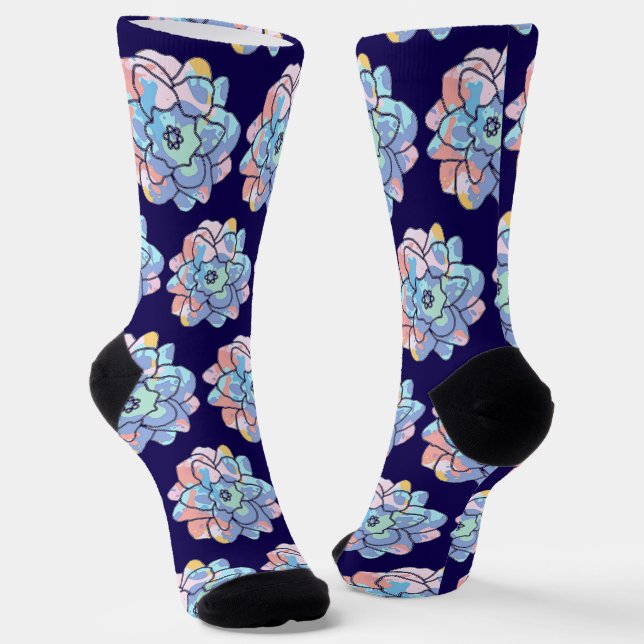 A flower made of paint stains socks (Angled)