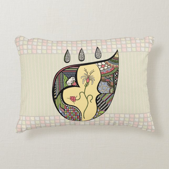 A Flower Within Accent Pillow (Front)