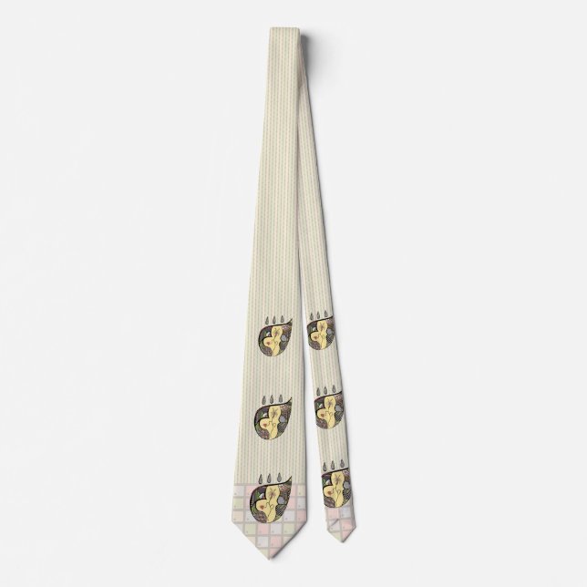 A Flower Within Men's Neck Tie (Front)