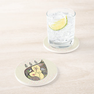 A Flower Within Sandstone Coaster