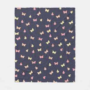 A flutter of butterflies fleece blanket