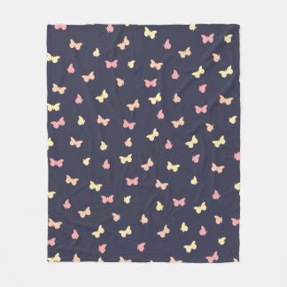 A flutter of butterflies fleece blanket