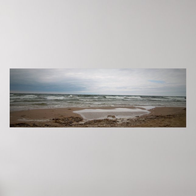 A foggy day at the beach poster (Front)