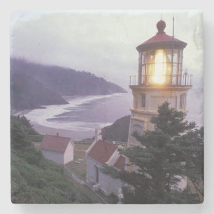 A foggy day on the Oregon coast at the Heceta Stone Coaster