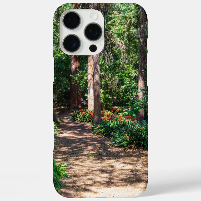 a footpath in the garden with orange flowers  Case-Mate iPhone case (Back)