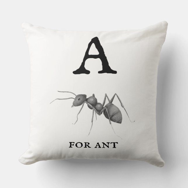 "A" for Ant  Cushion (Front)