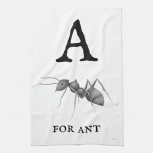 "A" for Ant Tea Towel