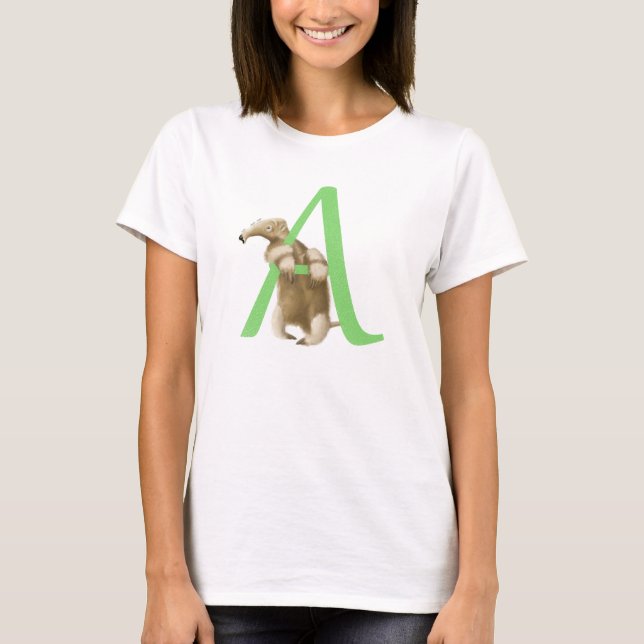 A for Anteater Monogram Initial T-shirt (Front)