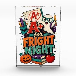 A+ for Fright Night – Spooky School Halloween Photo Block