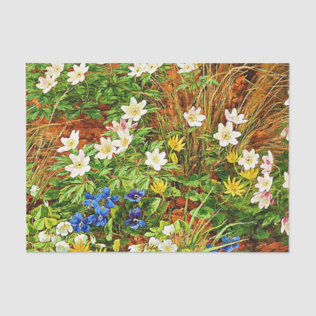 A Forest Floor with Anemones and Violets Tissue Paper (Front)