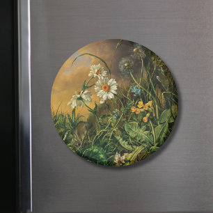A Forest Floor with Daisies, Primroses, ... Magnet