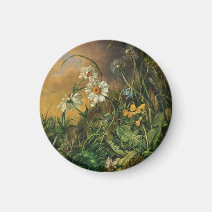 A Forest Floor with Daisies, Primroses, ... Magnet