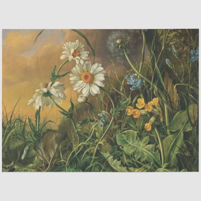 A Forest Floor with Daisies, Primroses, ... Tissue Paper (Front)