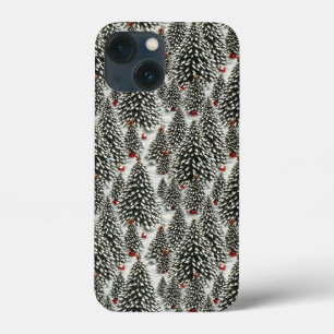 A Forest of Snow Covered Christmas Trees  iPhone 13 Mini Case