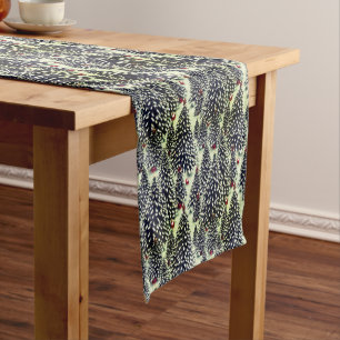 A Forest of Snow Covered Christmas Trees  Short Table Runner