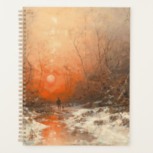 A Forest Path with Hunter at Sunset Planner