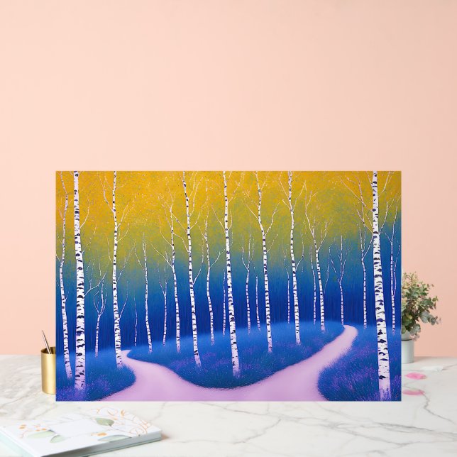 A Fork in Time – A Woodland Landscape Acrylic Sign (Wedding)