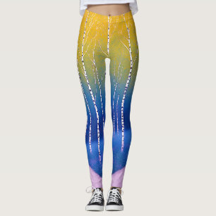 A Fork in Time – A Woodland Landscape Leggings