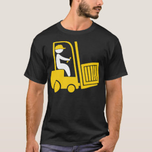 A Forklift Transporting A people article T-Shirt