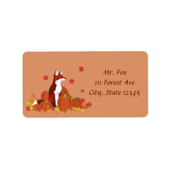 A Fox in the Pumpkin Patch Label (Front)