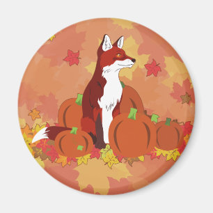 A Fox in the Pumpkin Patch Magnet