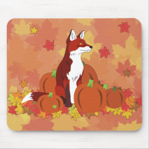 A Fox in the Pumpkin Patch Mouse Pad