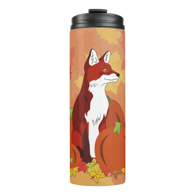A Fox In the Pumpkin Patch Thermal Tumbler (Front)