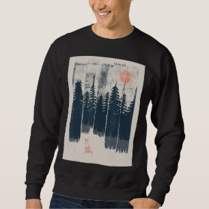 A Fox In The Wild Mountain Sun Forest Japanese Art Sweatshirt