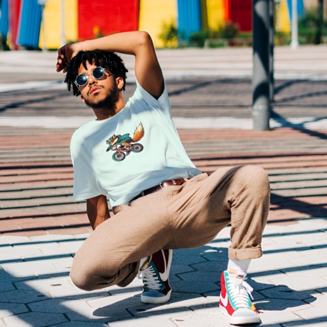 A fox riding a BMX bike T-Shirt (Creator Uploaded)