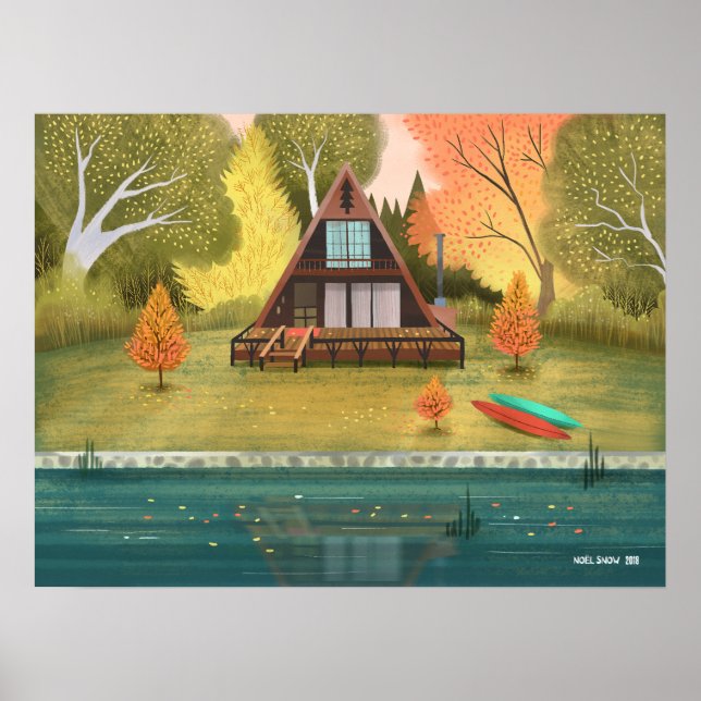 A-Frame Cabin House  Poster (Front)