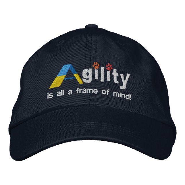 A-Frame of Mind Embroidered Hat (Dark) (Front)