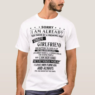 A Freaking Crazy Girlfriend She was Born in April T-Shirt