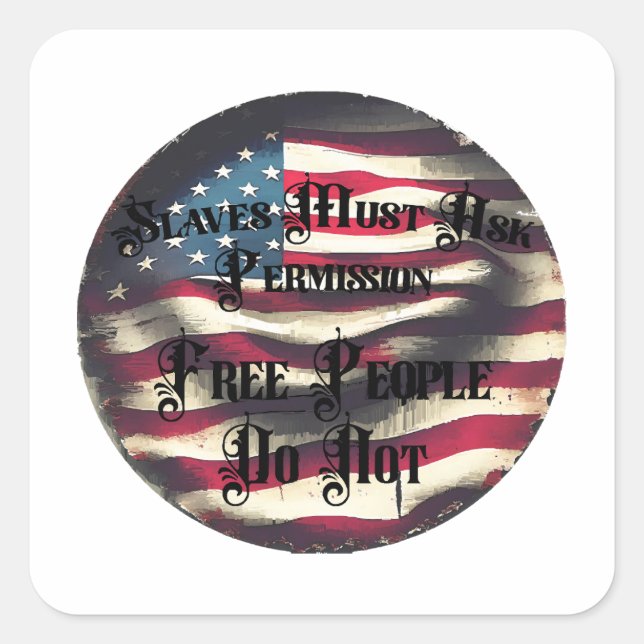 A Free People Square Sticker (Front)