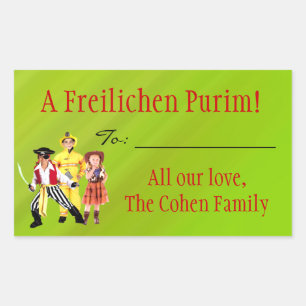 A Freilichen Purim Label