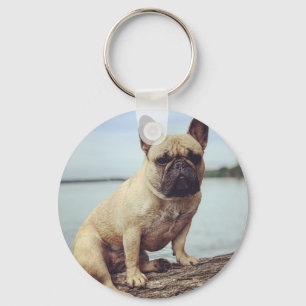 A French Bulldog Key Ring
